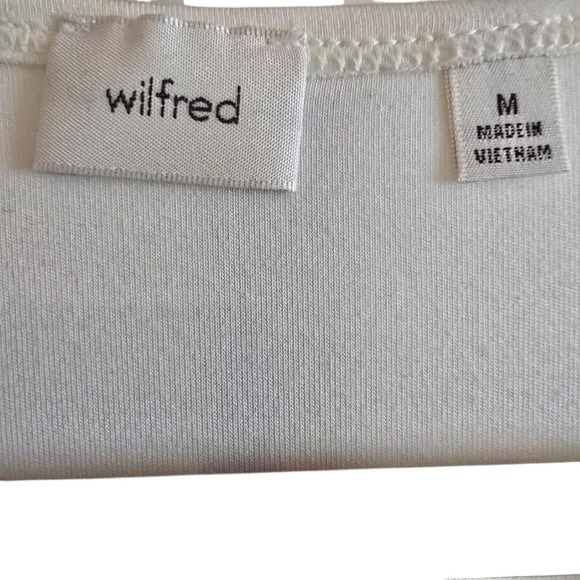 Wilfred Fortune Tie Front Midi Dress Cream‎ M ECOVERO Soft Drape Side Slits Midi - Picture 3 of 12